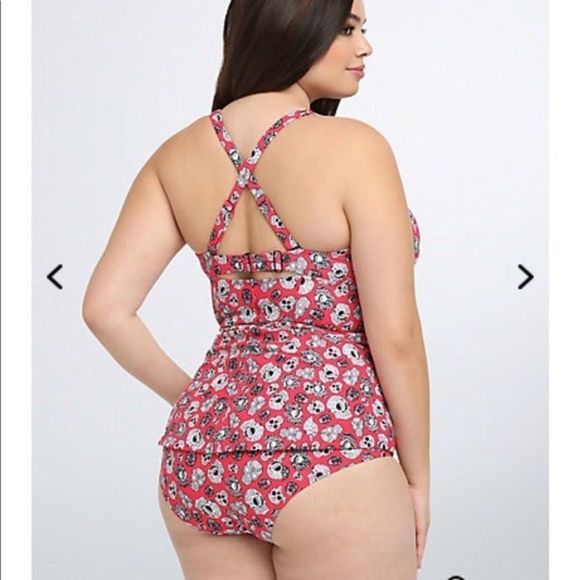 Torrid Sugar Skull Tankini Top 3X EUC - Picture 2 of 16